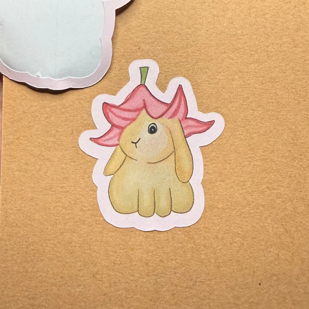 Spring Watercolor Bunny Sticker