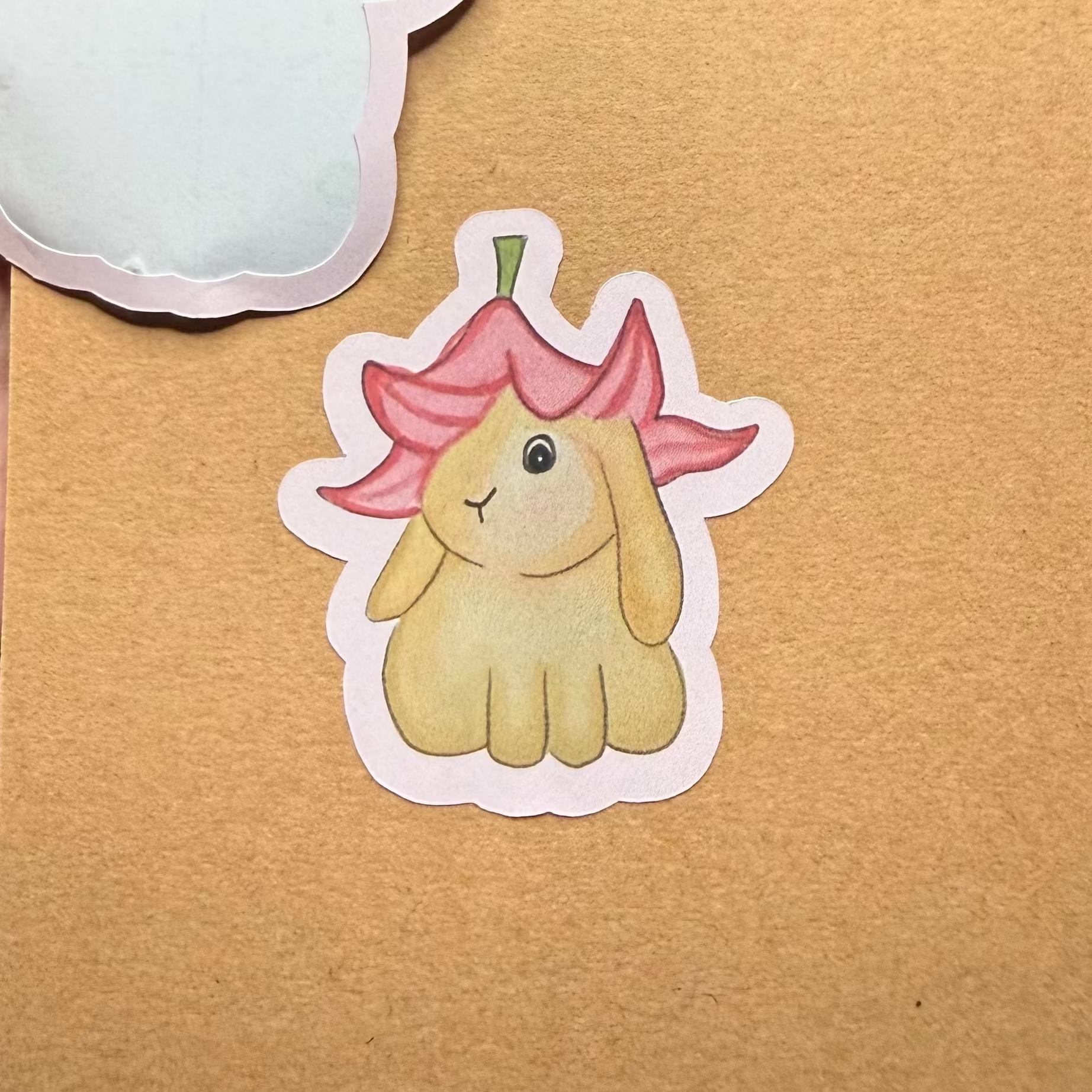 Spring Watercolor Bunny Sticker