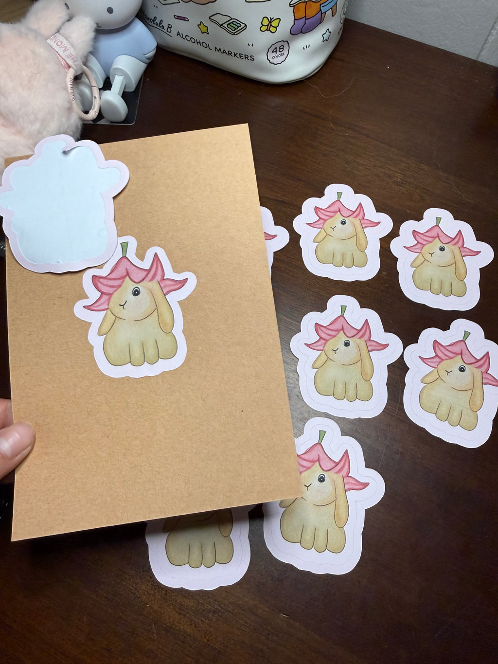 Spring Watercolor Bunny Sticker