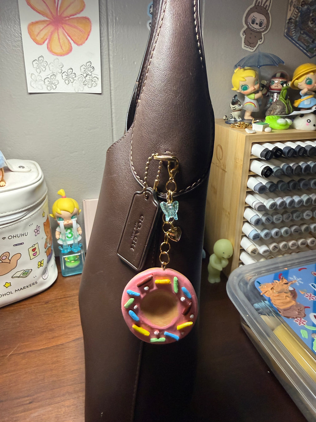 Polymer Clay Worry Stone Keychain