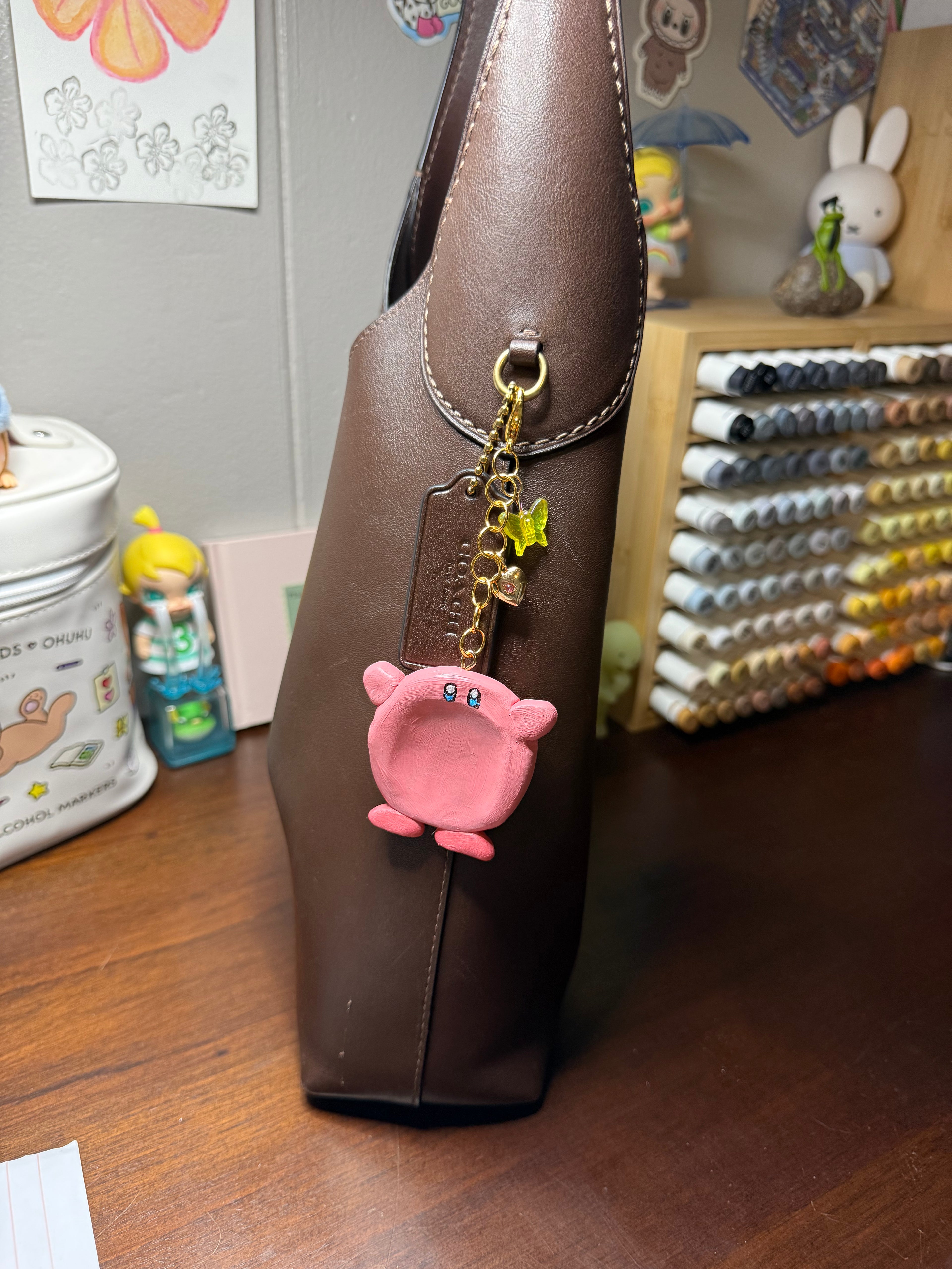 Polymer Clay Worry Stone Keychain